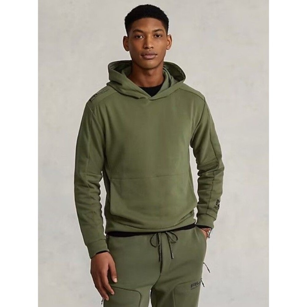 Ralph Lauren RLX Hoodie Men Small Olive Green Pullover Sweatshirt 02 Unit EUC - Picture 4 of 9